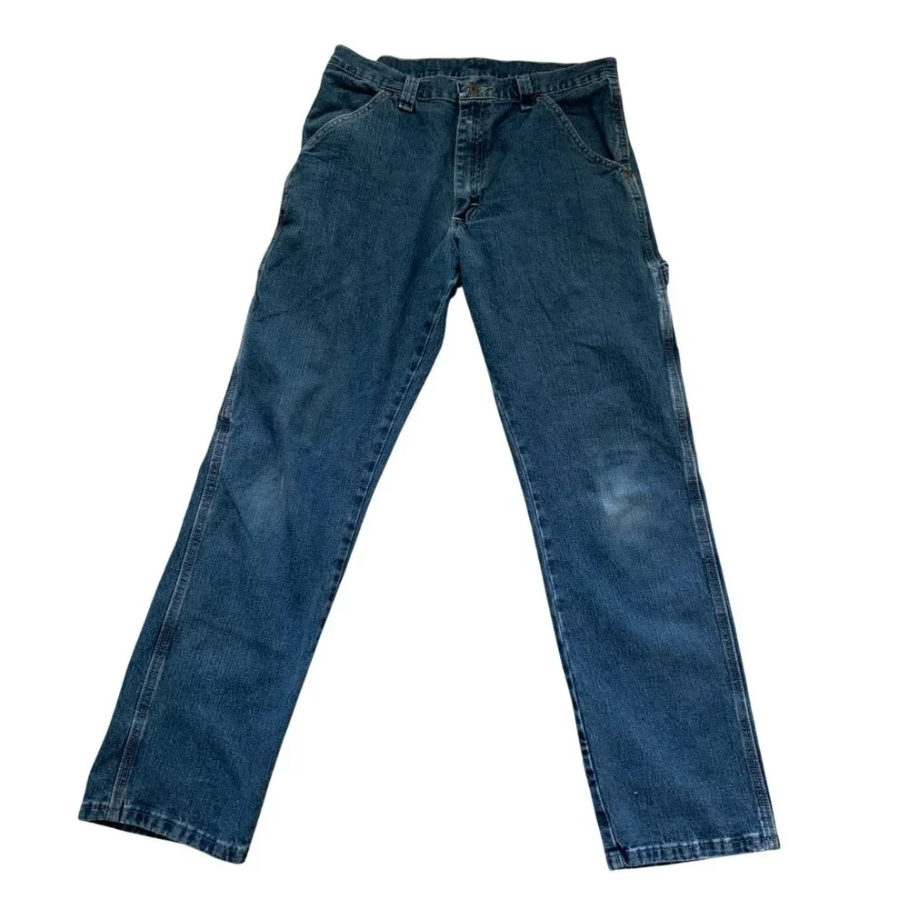 Vintage Y2K Wrangler Carpenter Jeans Men's‎ 34X32 Faded Utility Workwear Skater